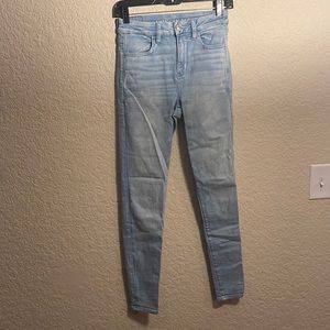 American Eagle High-Rise Jeggings, Color- Light Blue